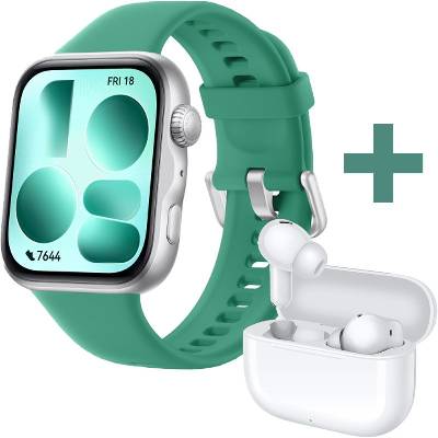 КОМБИНАЦИЯ С ПОДАРЪК Huawei Watch Fit 5 Niki-B19F Green + Huawei FreeBuds SE 4 ANC - White (6942103189715_6942103165443)