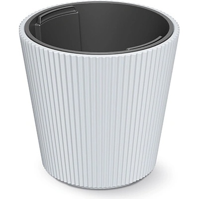 Prosperplast Kvetináč MILLY s vložkou 23,8 cm biela