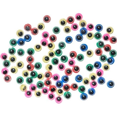 Dekorace pohyblivé oči, mix barev, 100 ks, 5 mm