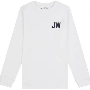 Jack Wills Детска фланелка с дълъг ръкав Jack Wills Long Sleeve Tee Junior Boys - Bright White