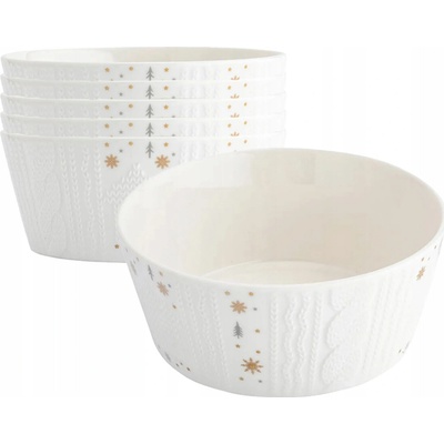 Altom Design Sada 6 salátových misek vánoční Zimní záře 14,5 cm 6 Ks