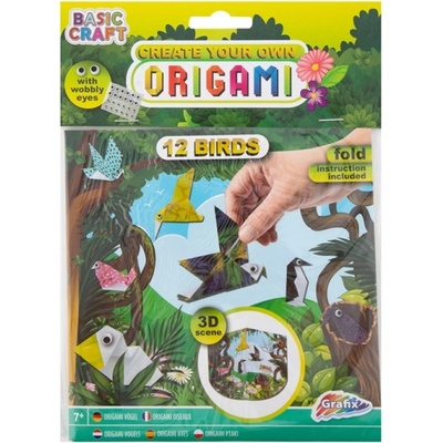 Grafix Творчески комплект Grafix - Направи си сам Оригами, 12 птици (1535220015)
