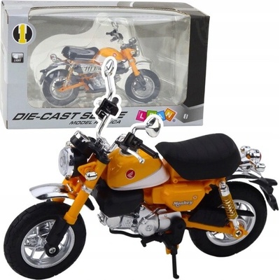 LEAN Toys Retro motorka ve žluté barvě se světelnými efekty