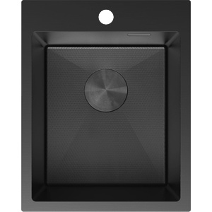 Mexen Solix стоманена мивка с 1 отделение 400 x 500 мм, черен HC - 6406401000-70HC (6406401000-70HC) Мивка за вграждане