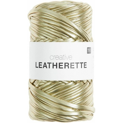 Rico design háčkovací příze imitující kůži Creative Leatherette zlatá - 1 ks