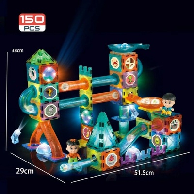 Alltoys Kuličkodráha magnetická se světlem 150 ks – Zboží Dáma