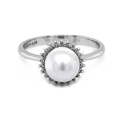 Beny Jewellery zlatý s Přírodní Perlou a diamanty 2011272