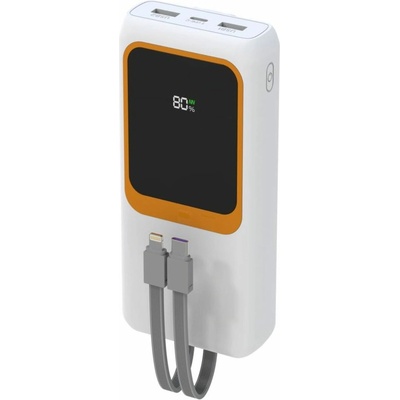 PZX Външна батерия/power bank/ PZX V27, 20 000mAh, бяла, 2x USB-A/2x USB-C/1x Lightning, 22.5W