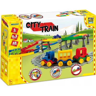 Wader Play Tracks vlak s kolejemi plast 4ks autíček 6,4m – Zboží Dáma