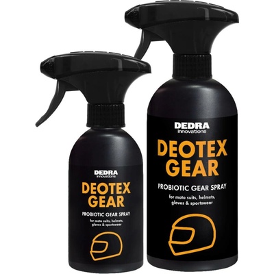 DEOTEX GEAR Probiotický sprej na sportovní & motorkářskou výstroj proti zápachu neutralizuje pachy, chrání & osvěžuje 500 ml + 250 ml