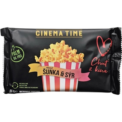 Cinema Time Mikrovlnný popcorn Premium šunka a sýr 90 g – Zboží Dáma