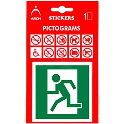 Arch informační piktogram samolepka "Únikový východ-postava"