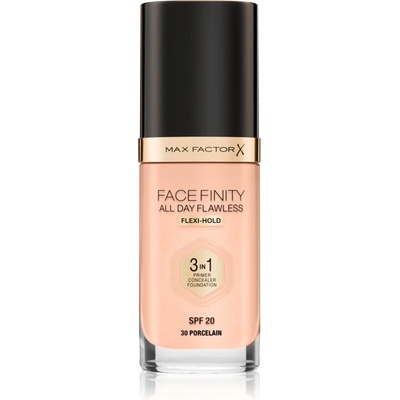 MAX Factor Facefinity All Day Flawless дълготраен фон дьо тен SPF 20 цвят 30 Porcelain 30ml