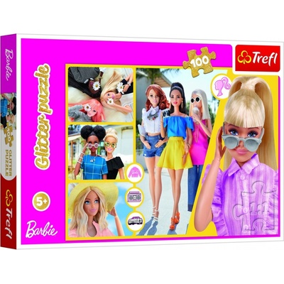 Trefl Glitter Třpytivá Barbie 100 dielov