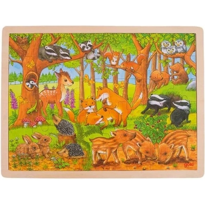 Goki Puzzle mláďatá v lese
