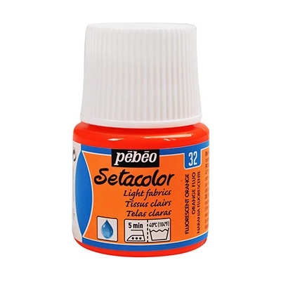 Farby na textil Pebeo Setacolor Light Fabrics 45 ml 32 Fluorescent Orange