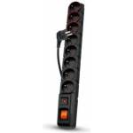 HSK Data Surge protection strip Acar S8 DUAL 3m black