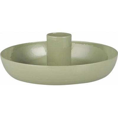 IB LAURSEN Kovový svícen na svíčku 1,3 cm Green, zelená barva, kov