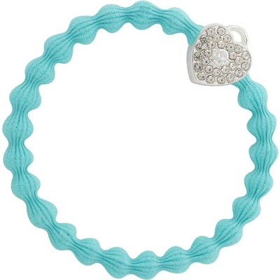 By Eloise London Silver Bling Heart Lock Ластик за коса за жени цвят Turquoise