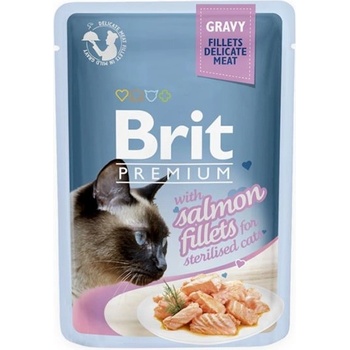 Brit Premium Sterilised Cat Delicate Fillets in Gravy with Salmon 85 g