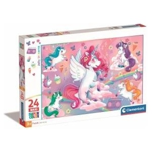 Clementoni Puzzle 24 Maxi Super Color Jolly Unicorns