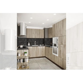 IRIM Ъглова кухня Сити 978 венге / дъб сонома арвен с термоплот