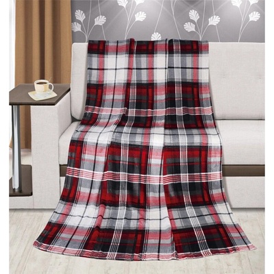 Bellatex Deka Kemping kostka červená 150x200