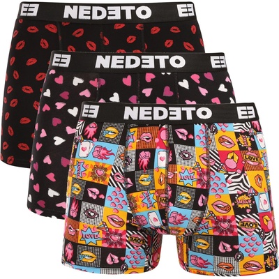 Nedeto Пакет от три - мъжки боксерки Nedeto Валентин многоцветни Nedeto | Mnogotsveten | МЪЖЕ | 3XL