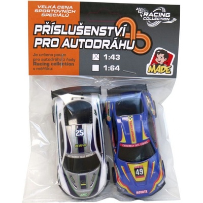 Made Autodráha náhradné autíčka 2 ks 1 : 43