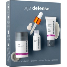 Dermalogica AGE Defense sada s viditelným protivráskovým účinkem exfoliační prášek 13 g + sérum s vitamínem C 10 ml + SPF krém proti vráskám 12 ml dárková sada