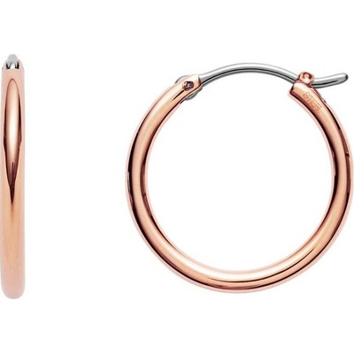 Fossil Pozlacené kruhové náušnice z oceli JOF00003791