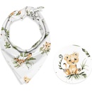 Biante detská bavlnená šatka Sandra SA-475 Zvieratká v Safari na bielom