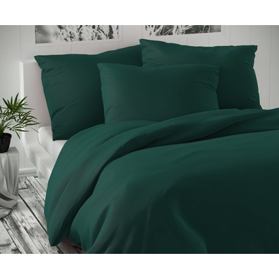 Kvalitex satén obliečky Luxury Collection tmavo zelené 200x240 2x70x90