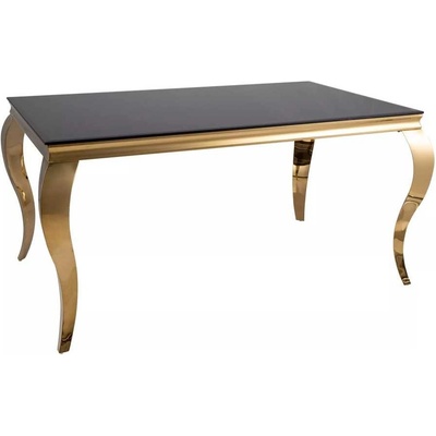 Signal Jídelní stůl Prince 150 x 90 cm černá / stříbrná