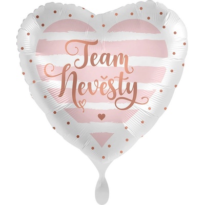 Balónek fóliový srdce Team nevěsty 43 cm