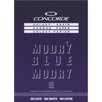 Uhlový Concorde, A4, 25 listů, modré