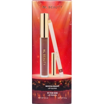 NL Beauty КОМПЛЕКТ NL BEAUTY Lip Kit Christmas Lip Pencil 01 + Mocha Magic Комплект дамски