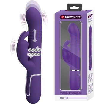 Pretty Love Вибратор с перли и подвижен край Coale лилав
