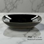 Ritzenhoff & Breker Порцеланова чиния Flirt, дълбока, черна, елипса 22 х 16 см. Ritzenhoff & Breker