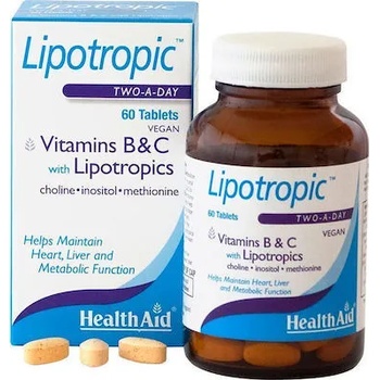 HEALTHAID Хранителна добавка за отслабване Липотропик с витамини B& C, Health Aid Lipotropic B And C 60 Tabs