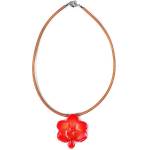 Dannyra Колие с истинска орхидея и копринена верижка модел 10 Dannyra Jewels