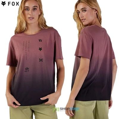 Fox W Sensory Dye ss tee cordovan
