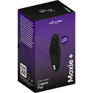 WE-VIBE Moxie+ - носим вибратор за клитора с приложение и дистанционно управление (черен)