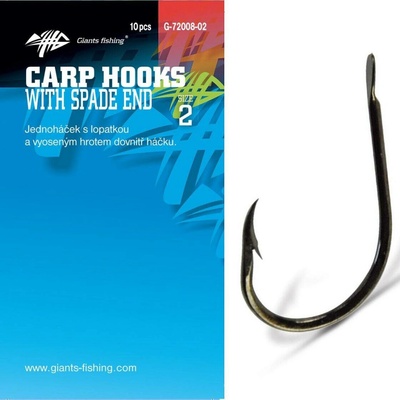 Giants Fishing s lopatkou Carp Hooks with Spade End vel.3 10 ks