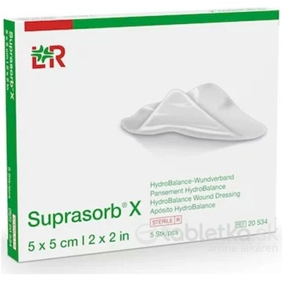 Suprasorb X krytie na rany hydrobalančné 5 x 5 cm 5 ks