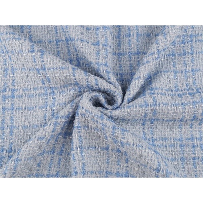 Kostýmovka s lesklou nitkou / tvíd Varianta: 2 (350 g/m²) modrá světlá, Balení: 1 m