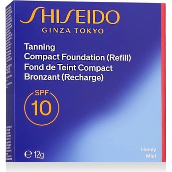 Shiseido Sun Protection Tanning Compact Foundation SPF10 фон дьо тен със слънцезащита пълнител 12 g нюанс Honey