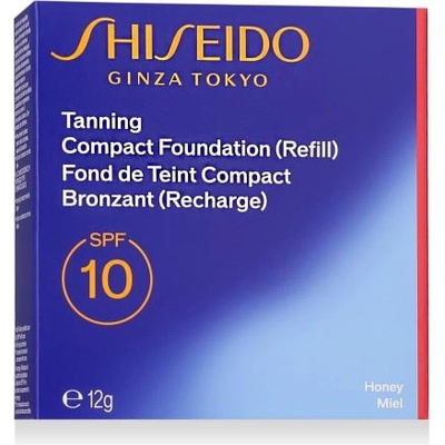 Shiseido Sun Protection Tanning Compact Foundation SPF10 фон дьо тен със слънцезащита пълнител 12 g нюанс Honey