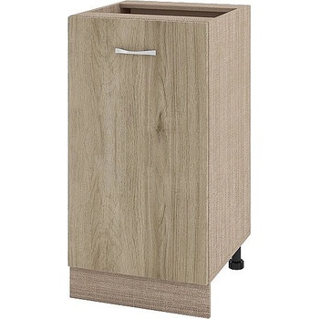 ИРИМ Долен шкаф с една врата и рафт Сити МДА-28 мока / дъб сонома арвен 45 см