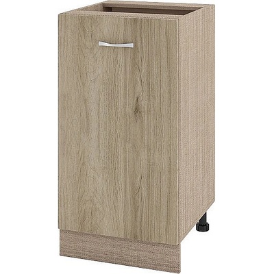 ИРИМ Долен шкаф с една врата и рафт Сити МДА-28 мока / дъб сонома арвен 45 см